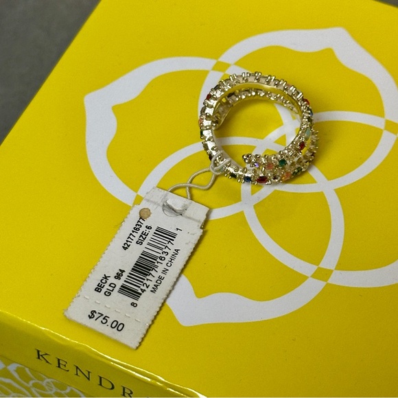 Kendra Scott Multicolor Beck Wrap Band Ring Sz 6 - Picture 3 of 6